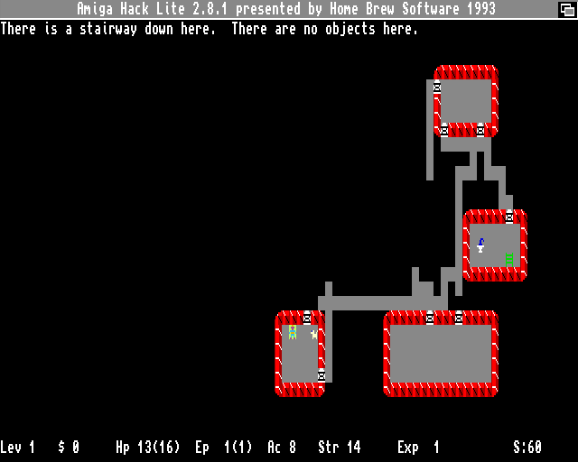 Hack Lite (Amiga) screenshot: Exploring