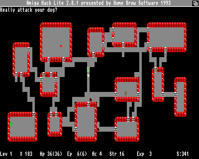 Hack Lite (Amiga) screenshot: Sometimes I really want to kill that dog