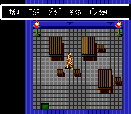 Susanoō Densetsu (TurboGrafx-16) screenshot: So I entered this big, strange, empty room, got scared, and opened the menu...