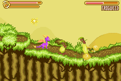 The Legend of Spyro: A New Beginning (Game Boy Advance) screenshot: Frogweeds are pretty easy to defeat