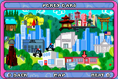 The Powerpuff Girls: Him and Seek (Game Boy Advance) screenshot: You can check your location on the map