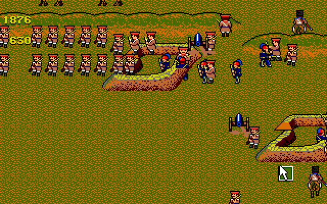 The Charge of the Light Brigade (DOS) screenshot: Russian infantry follows closely behind and spike the Turkish guns
