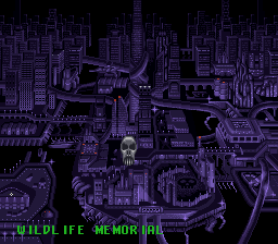 Phantom 2040 (SNES) screenshot: The city map