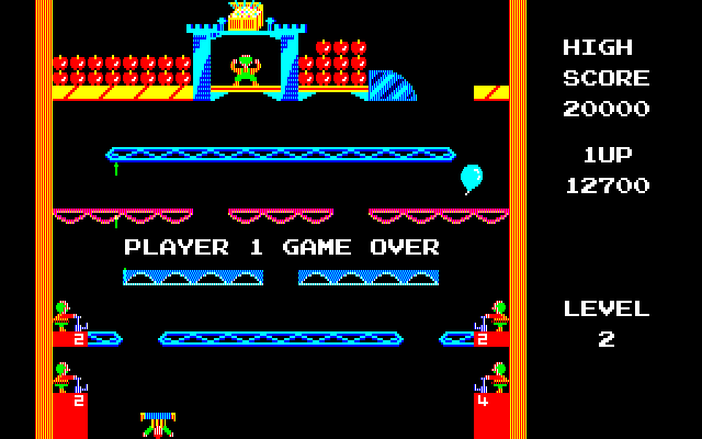 Apploon (PC-88) screenshot: Game over!