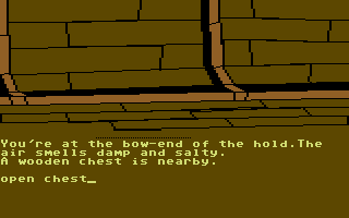 Empire of Karn (Commodore 64) screenshot: Finding a chest