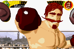 Boxing Fever (Game Boy Advance) screenshot: Royal takes advantage of an opening.