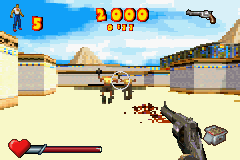 Serious Sam (Game Boy Advance) screenshot: Facing down a couple headless kamikazes