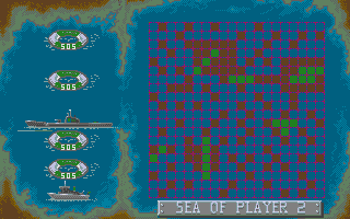 Battleship (Atari ST) screenshot: Here's where they all were