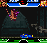 X-Men: Mutant Academy (Game Boy Color) screenshot: Cyclops throws Gambit