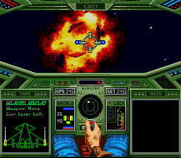 Wing Commander (SNES) screenshot: Booom ... a cat less !