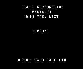 Turboat (MSX) screenshot: Title screen