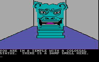 Amazon (DOS) screenshot: If this was how ugly their gods looked, imagine how ugly the common man must have looked like!