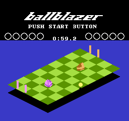 Ballblazer (NES) screenshot: An interesting animated title screen