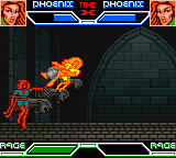 X-Men: Mutant Academy (Game Boy Color) screenshot: Phoenix uses her apocalypse move on her doppelganger