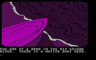 Amazon (DOS) screenshot: Boat.