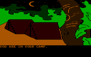 Amazon (DOS) screenshot: Your camp.