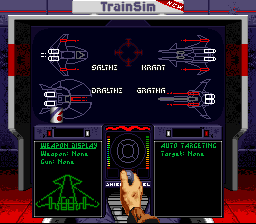 Wing Commander (SNES) screenshot: Training simulator
