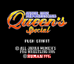 Super Fire Pro Wrestling Queen's Special (SNES) screenshot: Title screen