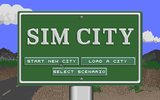 SimCity (Amiga) screenshot: Title Screen