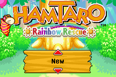 Hamtaro: Rainbow Rescue (Game Boy Advance) screenshot: Main Menu