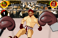 Boxing Fever (Game Boy Advance) screenshot: Royal is down for the count.