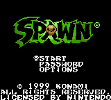 Spawn (Game Boy Color) screenshot: Main menu