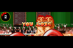 Boxing Fever (Game Boy Advance) screenshot: Mickey just KOed me.