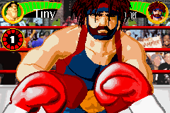Boxing Fever (Game Boy Advance) screenshot: The Hammer moves in close