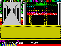 Swords & Sorcery (ZX Spectrum) screenshot: Using the initial piece of magic