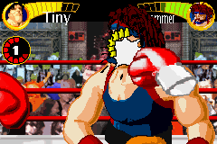 Boxing Fever (Game Boy Advance) screenshot: The hammer takes it on the chin.