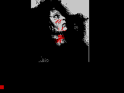 Jack the Ripper (ZX Spectrum) screenshot: Gory death for someone