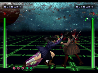 Evil Zone (PlayStation) screenshot: Double Setsuna