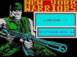 NY Warriors (ZX Spectrum) screenshot: Loading screen