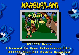 Marsupilami (Genesis) screenshot: Title screen