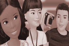 The Barbie Diaries: High School Mystery (Game Boy Advance) screenshot: Barbie's friends