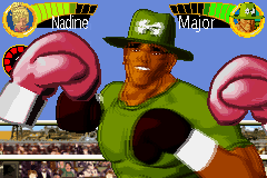 Boxing Fever (Game Boy Advance) screenshot: Major lands a hit and I'm reeling