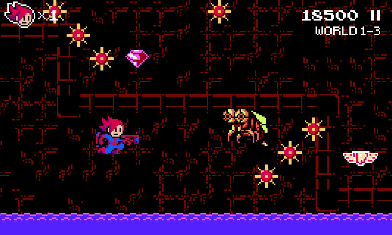 Jump'N'Shoot Attack (Android) screenshot: Jetpack in use