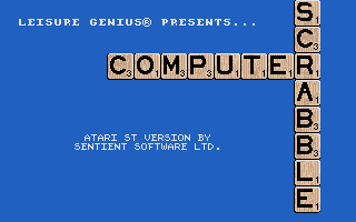 The Computer Edition of Scrabble Brand Crossword Game (Atari ST) screenshot: Title screen