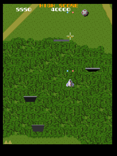 Xevious 3D/G+ (PlayStation) screenshot: Flying monoliths