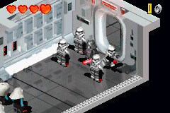 LEGO Star Wars II: The Original Trilogy (Game Boy Advance) screenshot: Just like in the movie