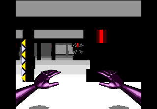 The Lawnmower Man (Genesis) screenshot: The game starts with an easy VR sequence
