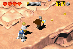 LEGO Star Wars II: The Original Trilogy (Game Boy Advance) screenshot: Obi-Wan leading the way