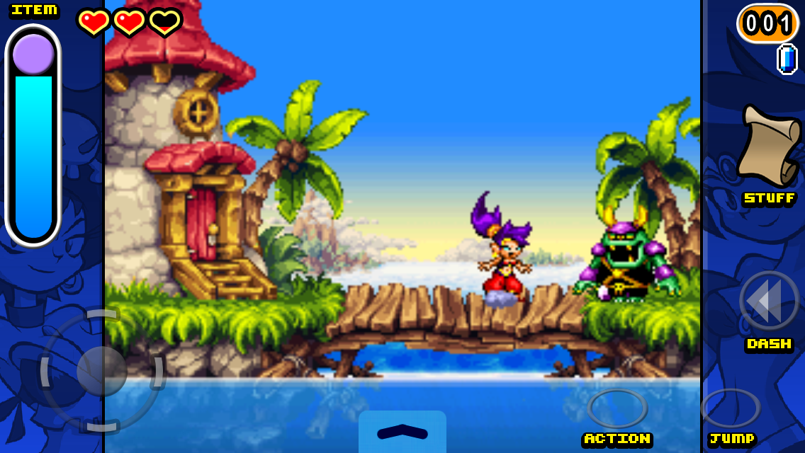 Shantae: Risky's Revenge (iPhone) screenshot: Fighting monsters.