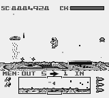 Dropzone (Game Boy) screenshot: A flying saucer?