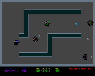 Tank Wars (Amiga) screenshot: A challenging layout