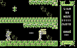 Monstrum (Commodore 64) screenshot: Throwing the knife