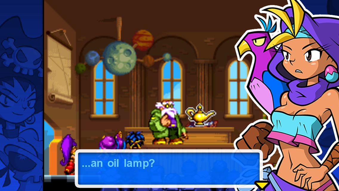 Shantae: Risky's Revenge (iPhone) screenshot: Yes, an oil lamp.