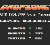 Dropzone (Game Boy Color) screenshot: Your adversaries