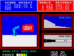 Daley Thompson's Super-Test (ZX Spectrum) screenshot: Too late