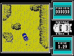 Super Stuntman (ZX Spectrum) screenshot: Game start